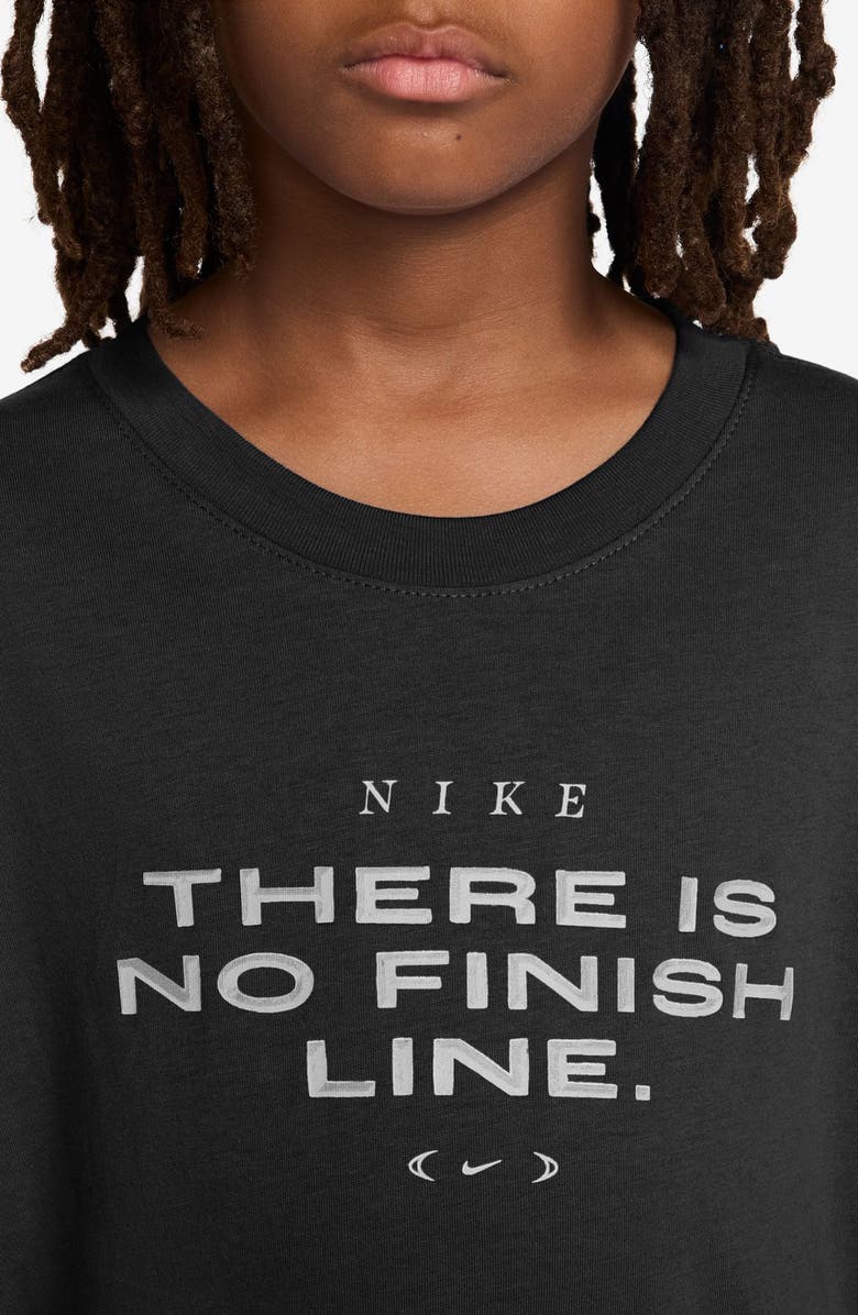 Nike Kids' Sportswear No Finish Line Cotton Graphic T-Shirt, Alternate, color, Black