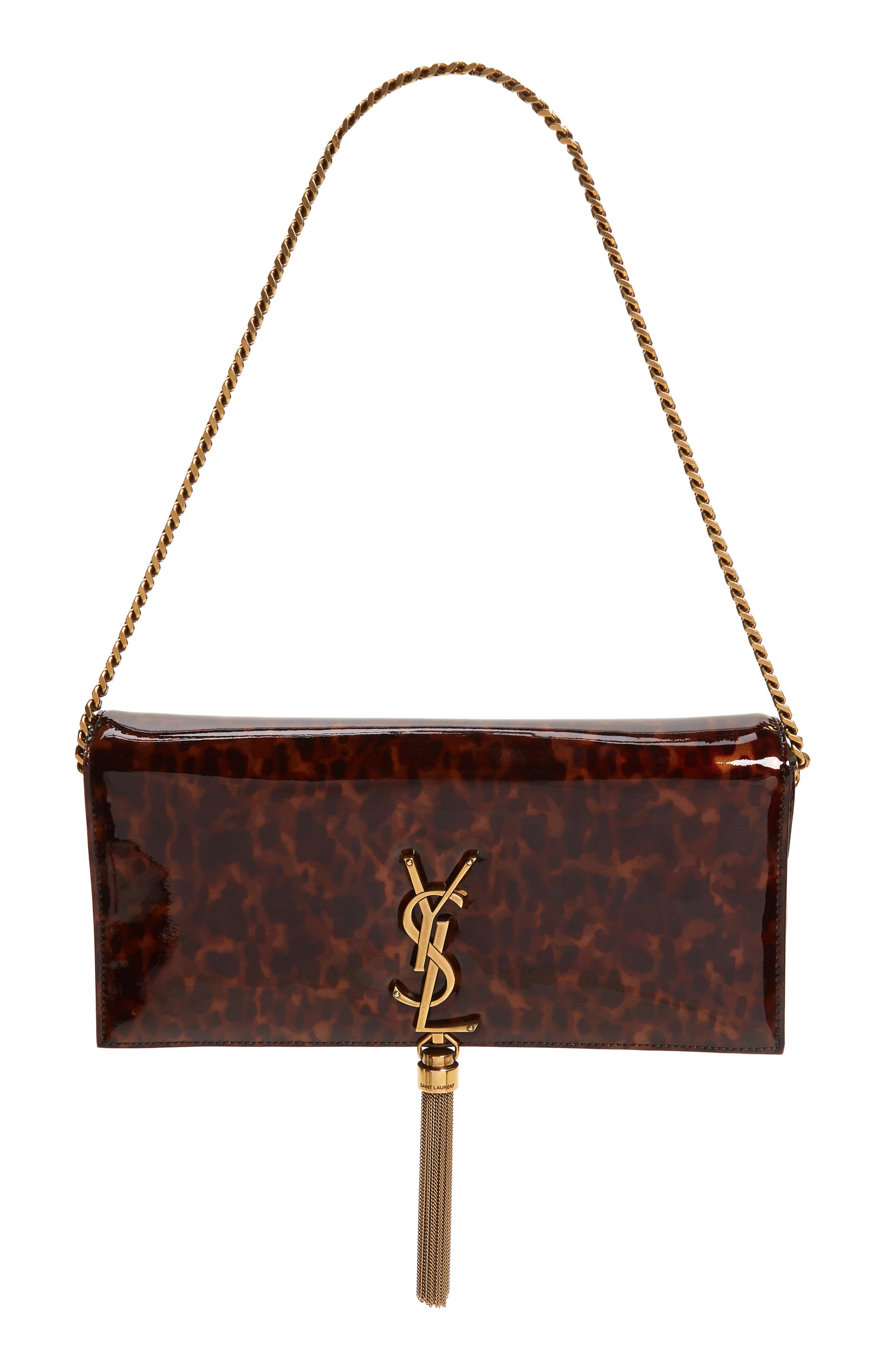 Saint Laurent Kate Calfskin Baguette Shoulder Bag, Main, color, 