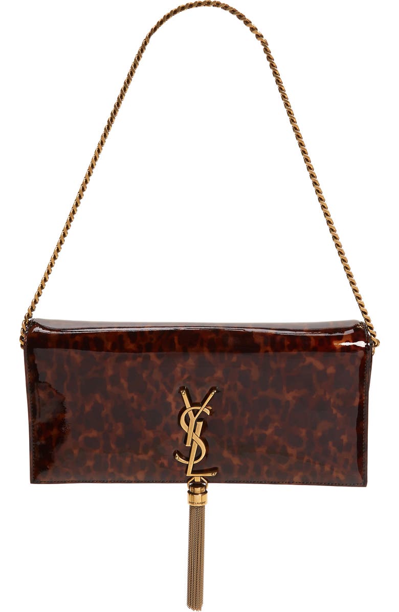 Saint Laurent Kate Calfskin Baguette Shoulder Bag, Main, color,