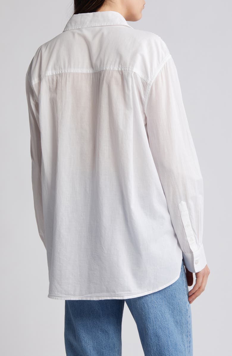 Treasure & Bond Cotton Voile Button-Up Shirt, Alternate, color, White