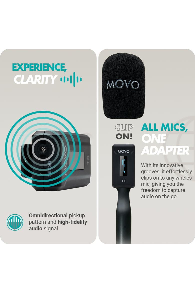 WMX-2-C-DUO Dual USB-C Wireless Lavalier Microphone for iPhone 15/Android/USB C Devices with WMX-HM Handheld Adapter, Alternate, color, Black