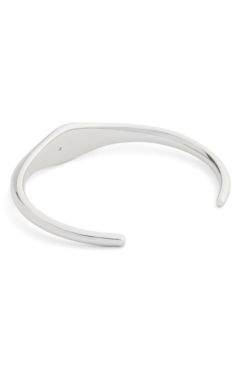 COACH Signet C Cuff Bracelet, Alternate, color, Rhodium