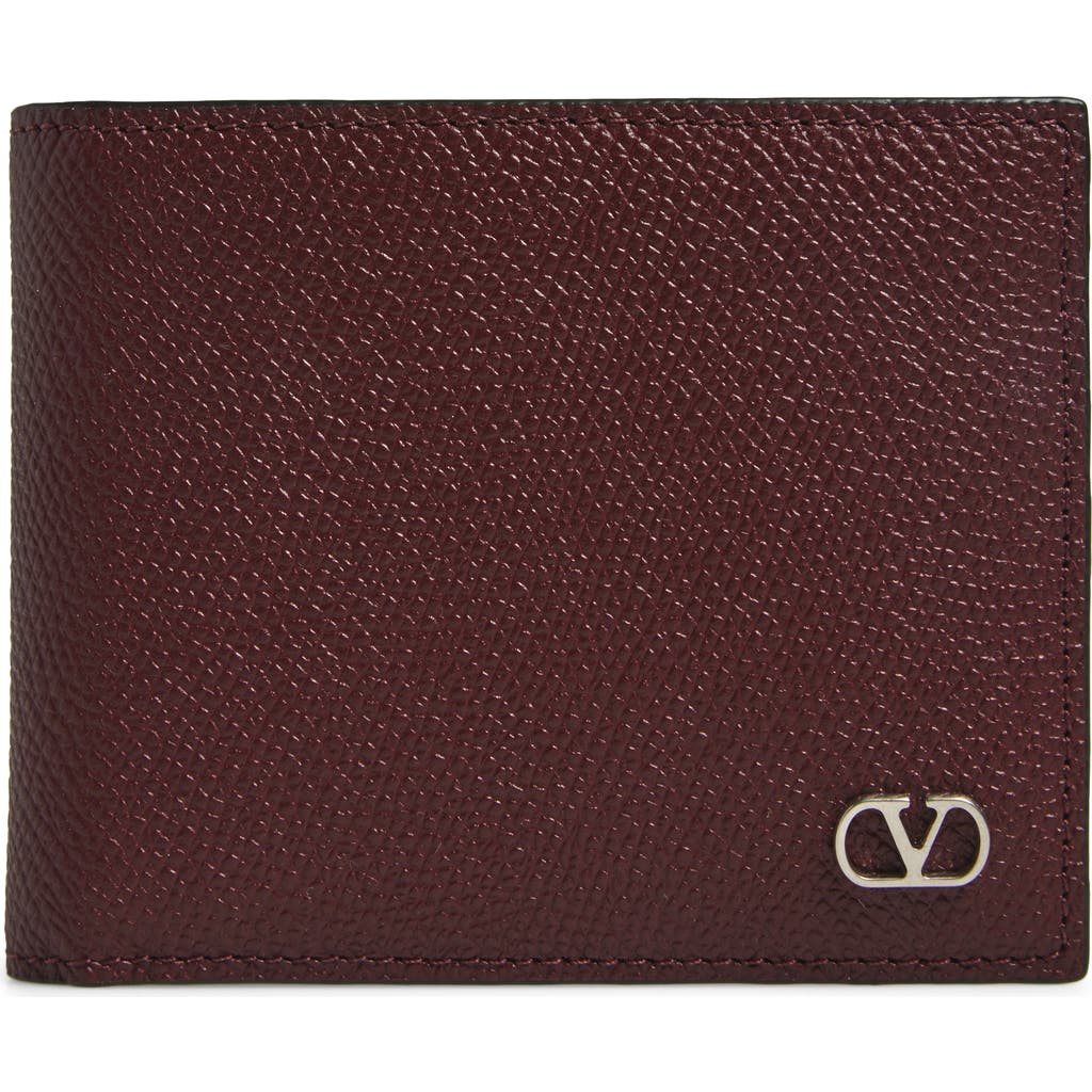 Valentino Garavani Vlogo Signature Bifold Leather Wallet In Red
