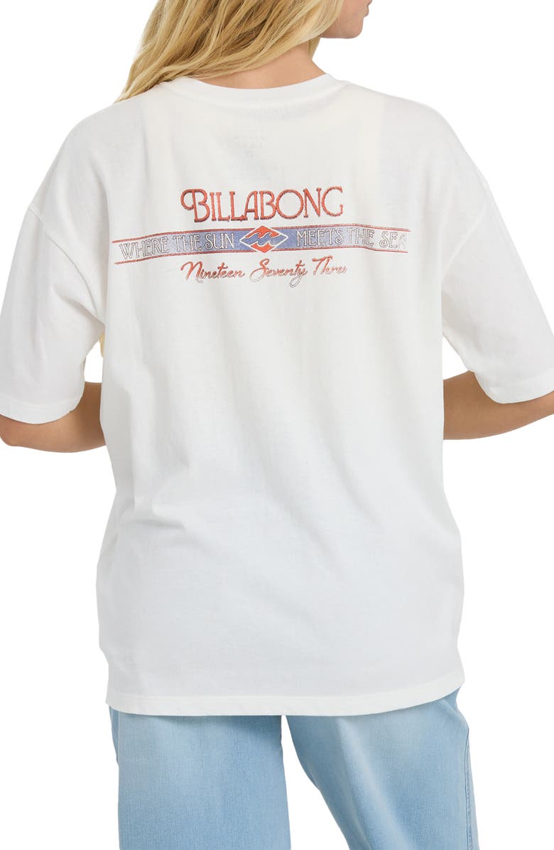 Billabong Sun Meets Sea Oversize Cotton Graphic T-Shirt, Alternate, color, Salt Crystal