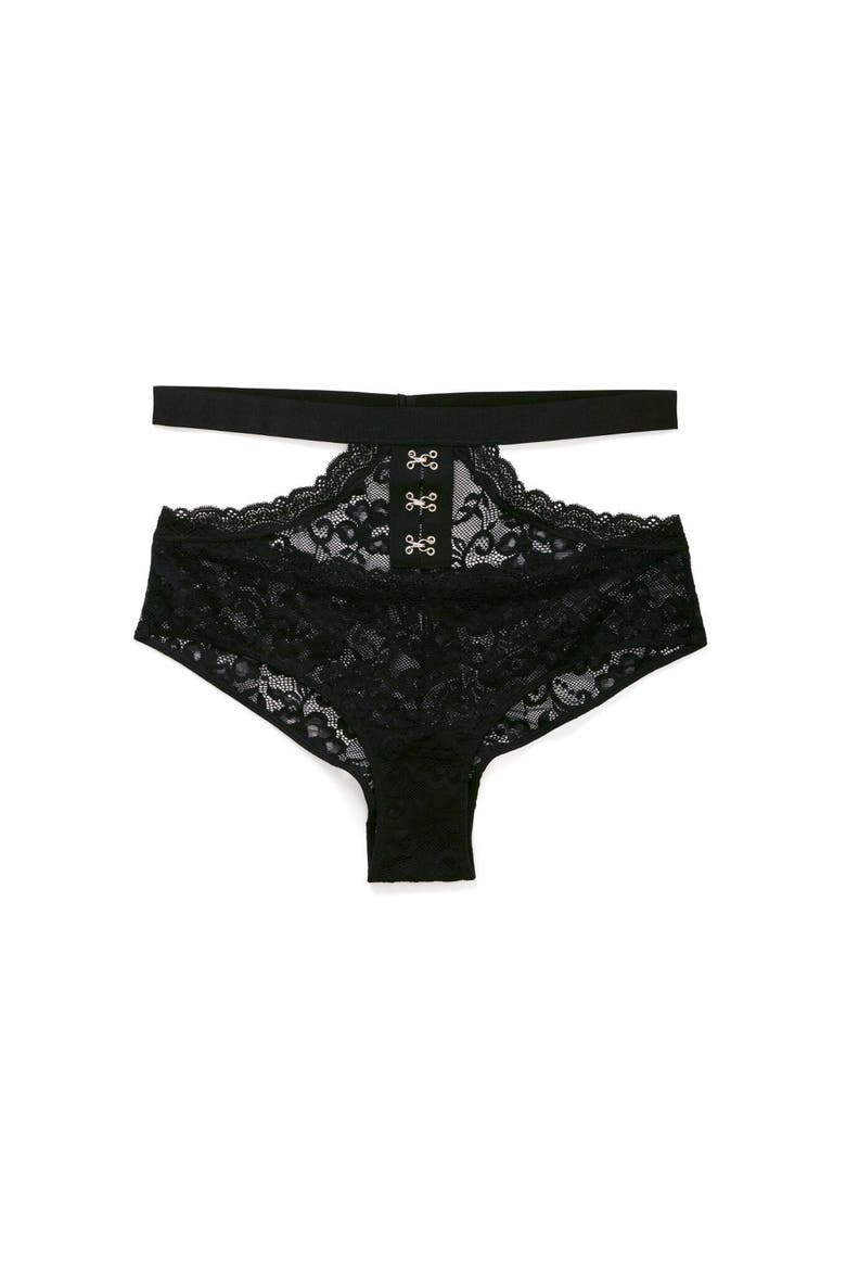 Temperance Cheeky Panties, Alternate, color, Black