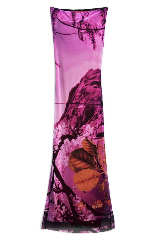 Desigual Bandeau Body-con Midi Dress In Purple