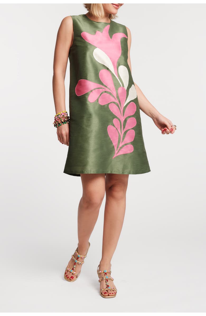Frances Valentine Lilly Shift Dress Modern Palm, Main, color, Treetop/Multi
