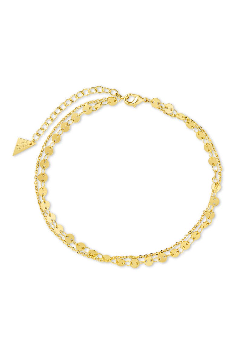 Eliana Layered Disc Chain Anklet, Main, color, GOLD
