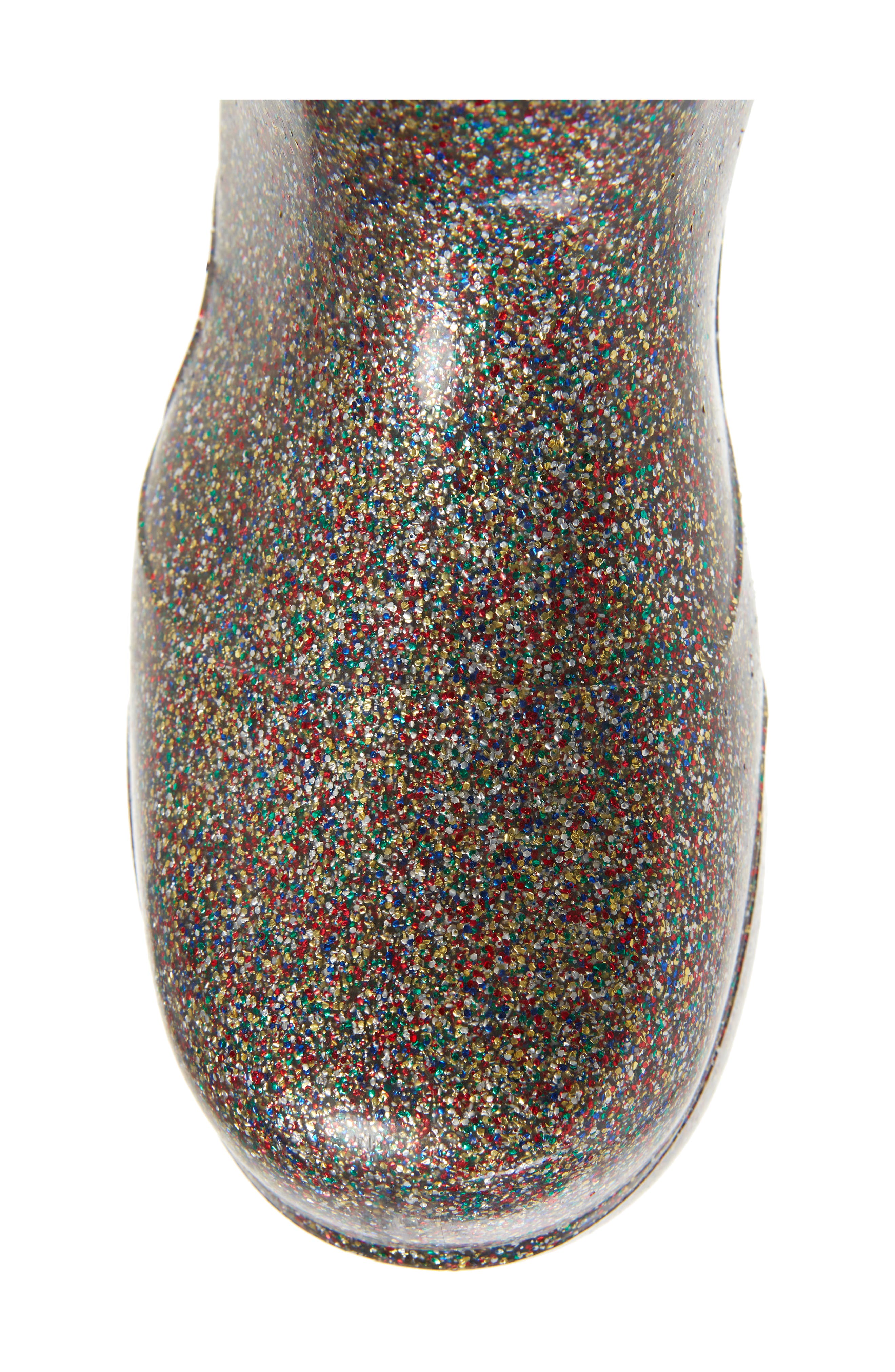 Bottega Veneta Puddle Glitter Waterproof Tall Rain Boot, Alternate, color, 
