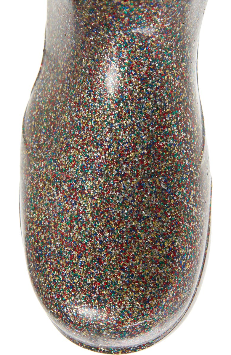 Bottega Veneta Puddle Glitter Waterproof Tall Rain Boot, Alternate, color,