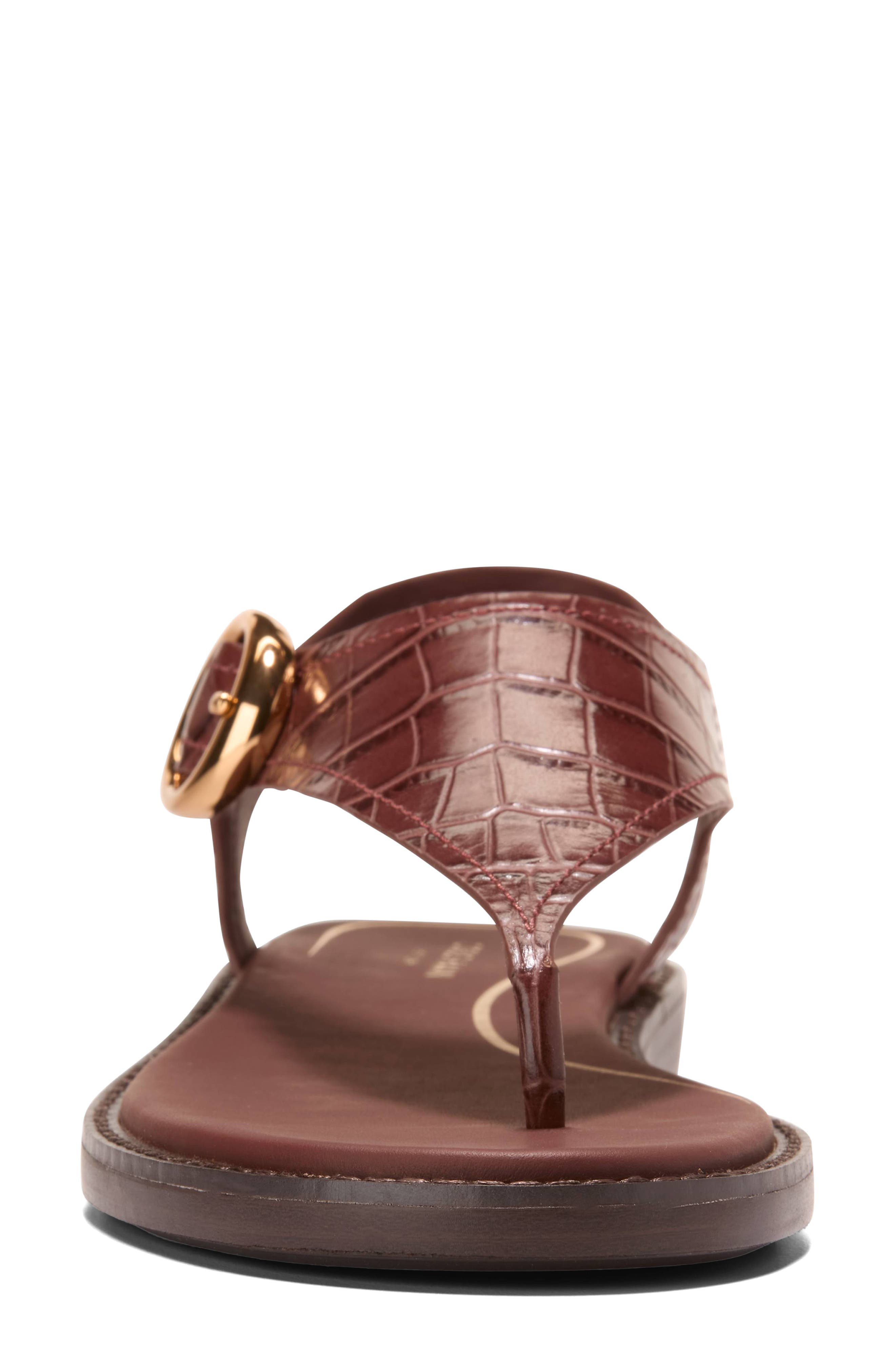 Kami Slingback Sandal, Alternate, color, MAHOGANY CROC PRINT LEATHER