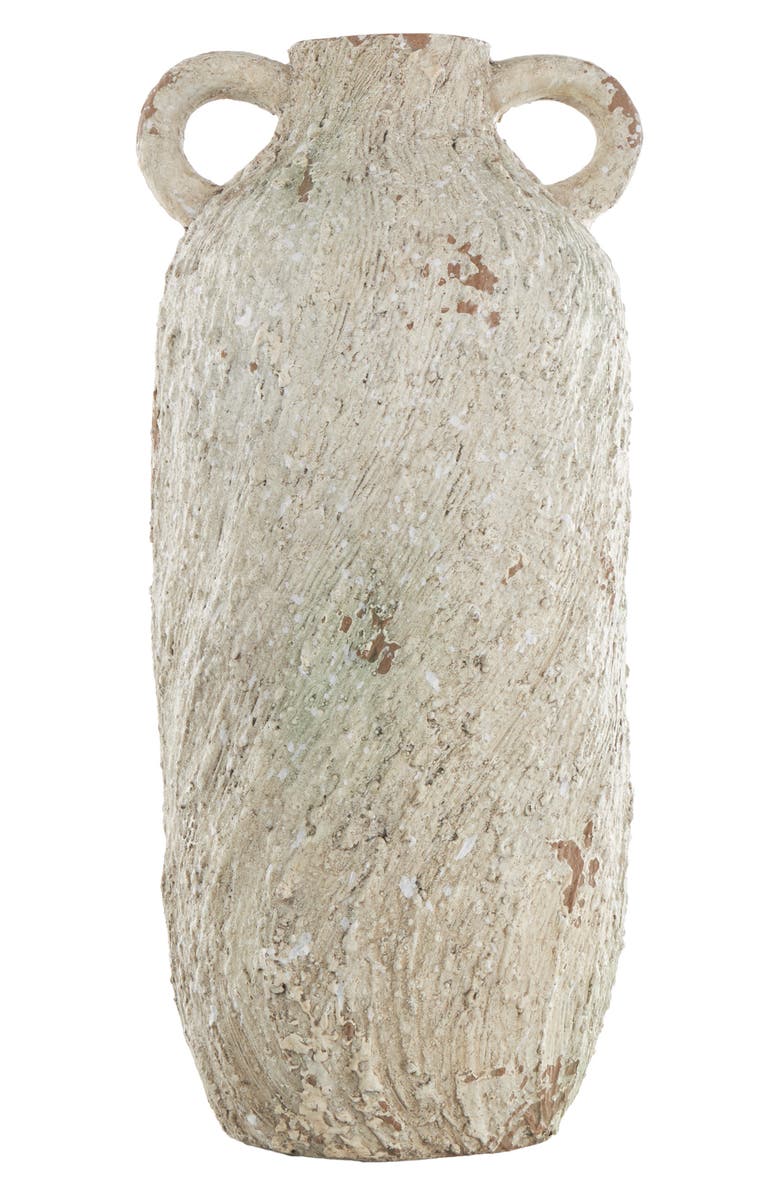 GINGER BIRCH STUDIO Cream Magnesium Oxidized Vase, Alternate, color, Cream