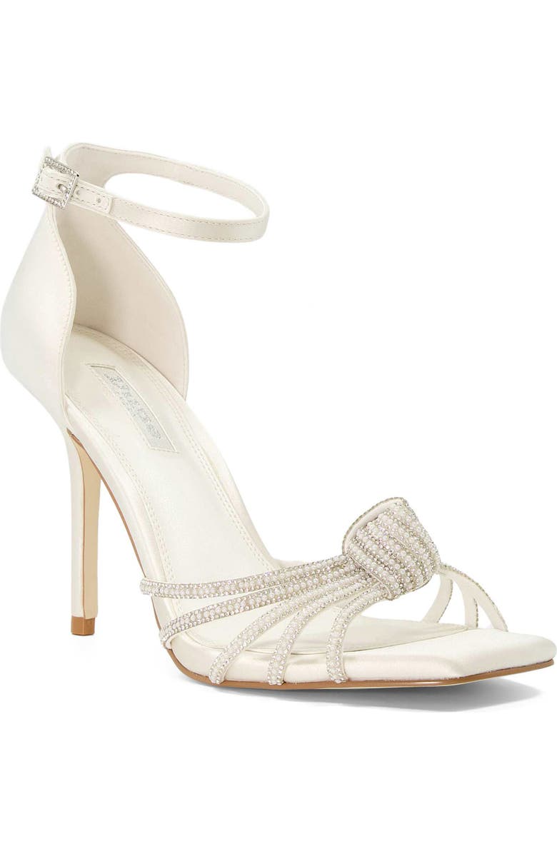 Dune London Morellas Sandal, Main, color, Ivory-Satin
