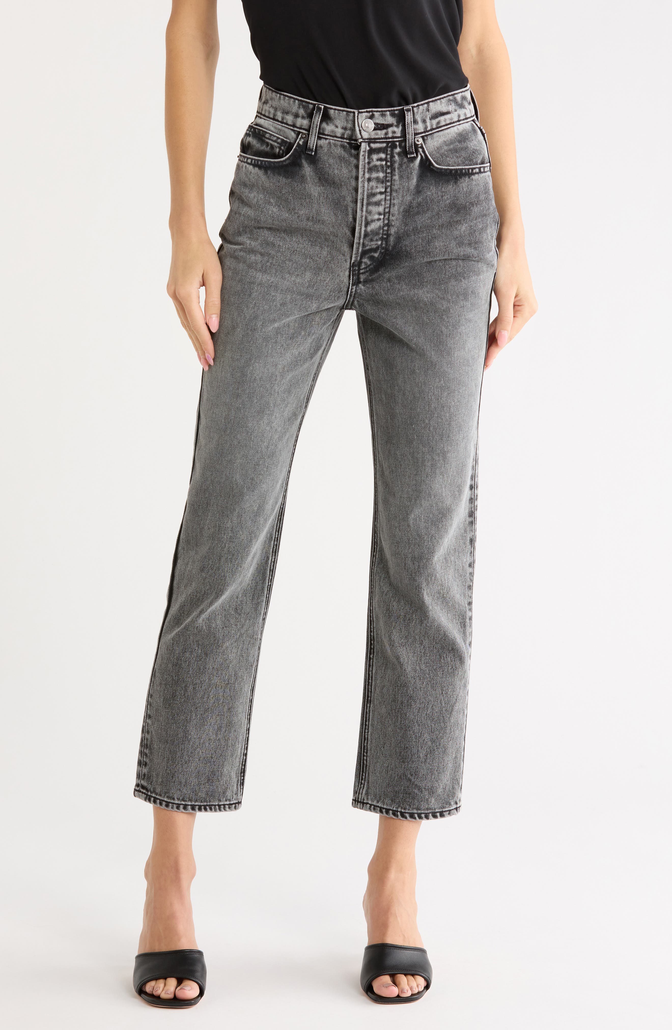 Daniela High Waist Ankle Straight Leg Jeans