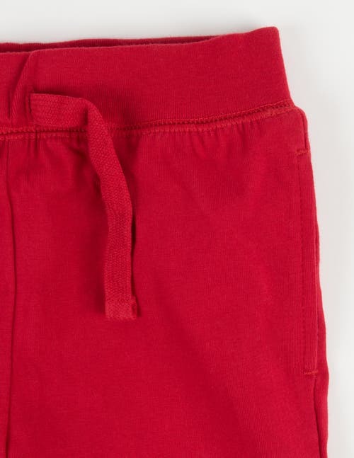 Leveret Kids 100% Cotton Lightweight Jogger Pants In Red