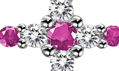 Lafonn Birthstone Cross Pendant Necklace In Multi