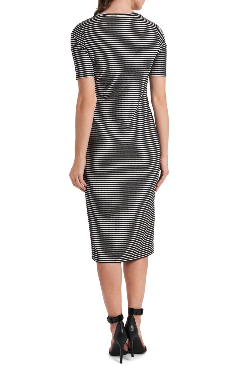 Vince Camuto Stripe Short Sleeve Midi Dress, Alternate, color, 