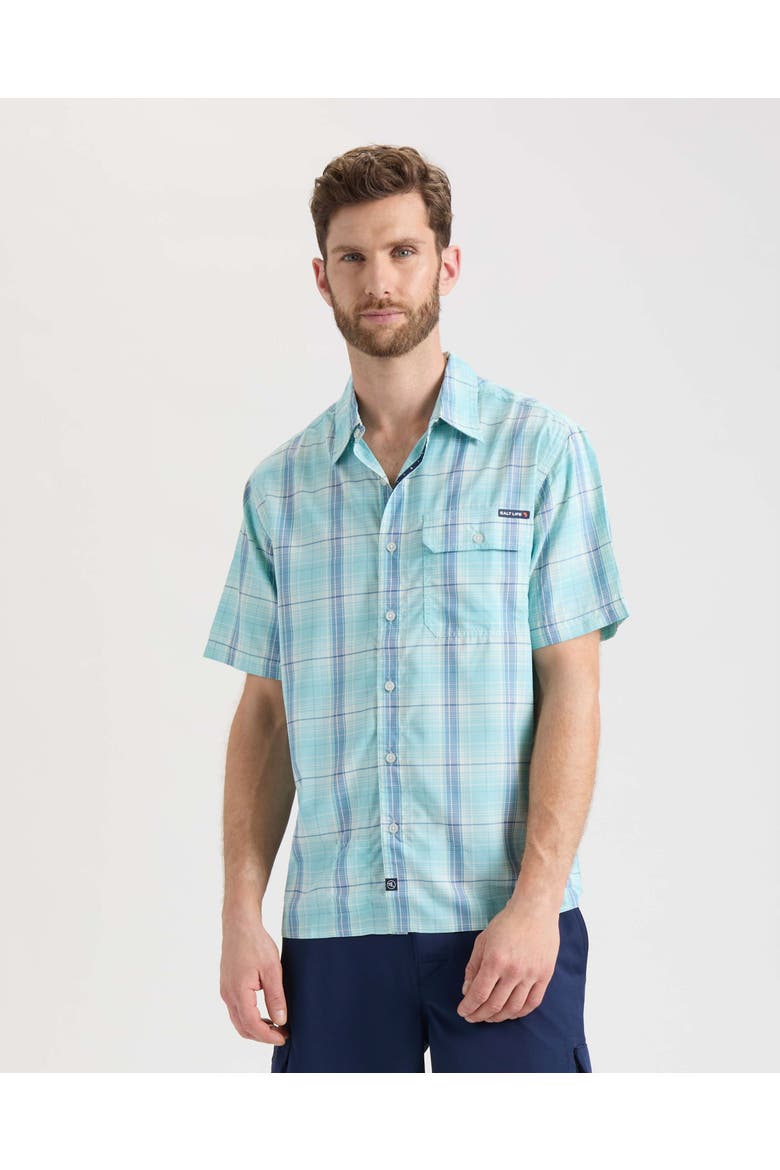Baitcaster SLX Performance Short Sleeve Shirt, Main, color, Sea Glass