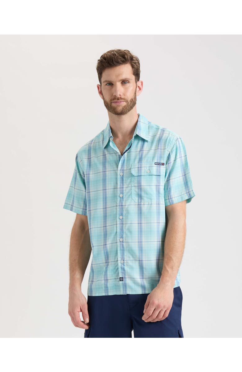 Salt Life Baitcaster SLX Performance Short Sleeve Shirt, Main, color, Sea Glass