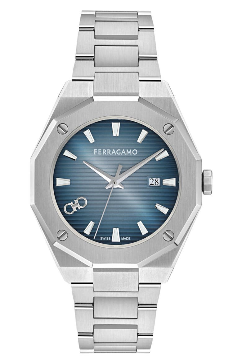 Edge Bracelet Watch, 40mm, Main, color, IP STAINLESS STEEL/BLUE
