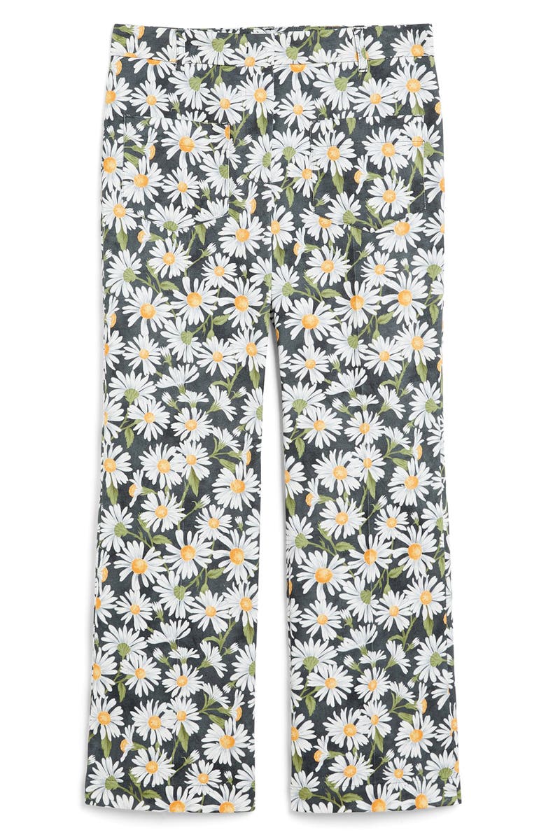 Weekend Max Mara Daisy Print Stretch Cotton Pants, Alternate, color,