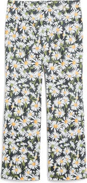 Weekend Max Mara Daisy Print Stretch Cotton Pants