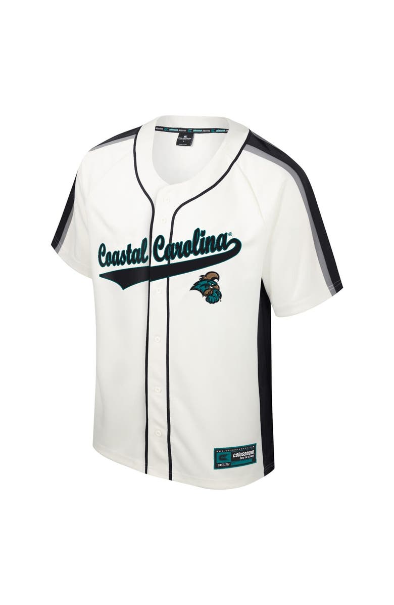 COLOSSEUM Men's Colosseum Cream Coastal Carolina Chanticleers Ruth Button-Up Baseball Jersey, Alternate, color,