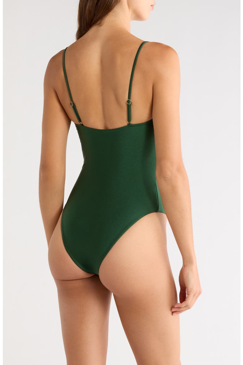 Invisible Underwire One-Piece Swimsuit, Alternate, color, JADED JUNIPER
