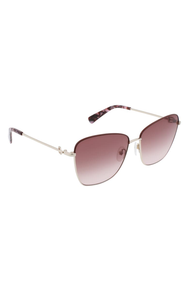 Longchamp Amazone 59mm Rectangle Sunglasses, Alternate, color, 
