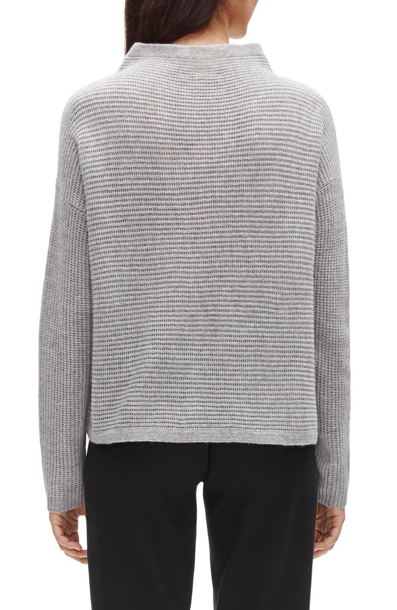 Eileen Fisher Funnel Neck Boxy Cashmere Sweater, Alternate, color, 