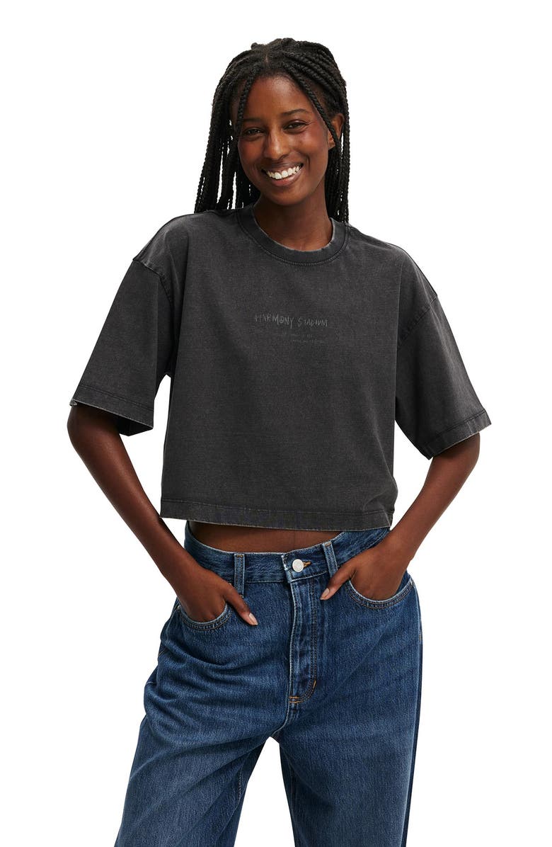 Cotton On The Cropped Boxy Graphic Tee, Main, color, 