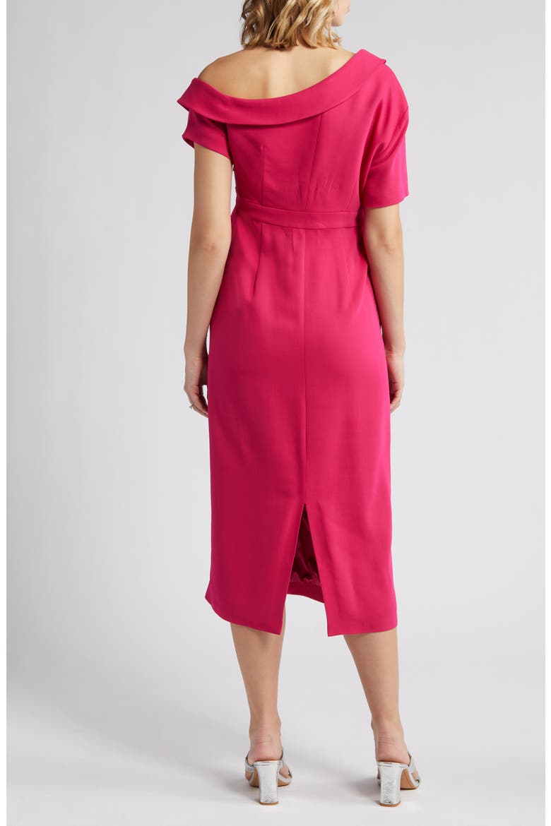 Lauren Off Shoulder Dress, Alternate, color, PINK