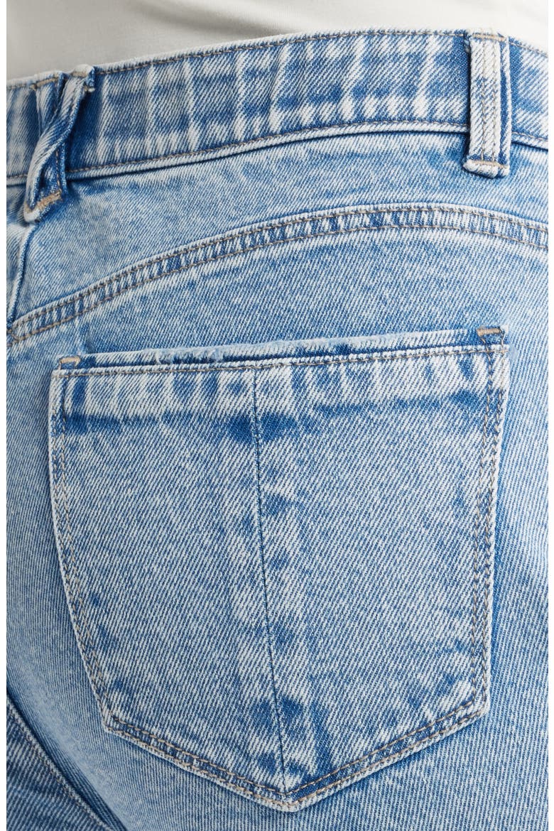 Spliced High Waist Ankle Straight Leg Jeans, Alternate, color, LIGHT BLUE ARTISANAL