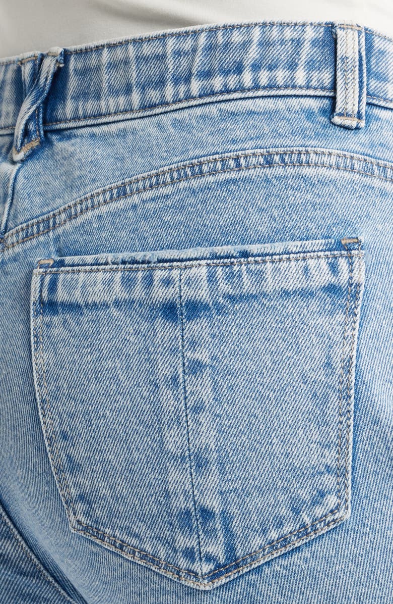 Wit & Wisdom Spliced High Waist Ankle Straight Leg Jeans, Alternate, color, Light Blue Artisanal