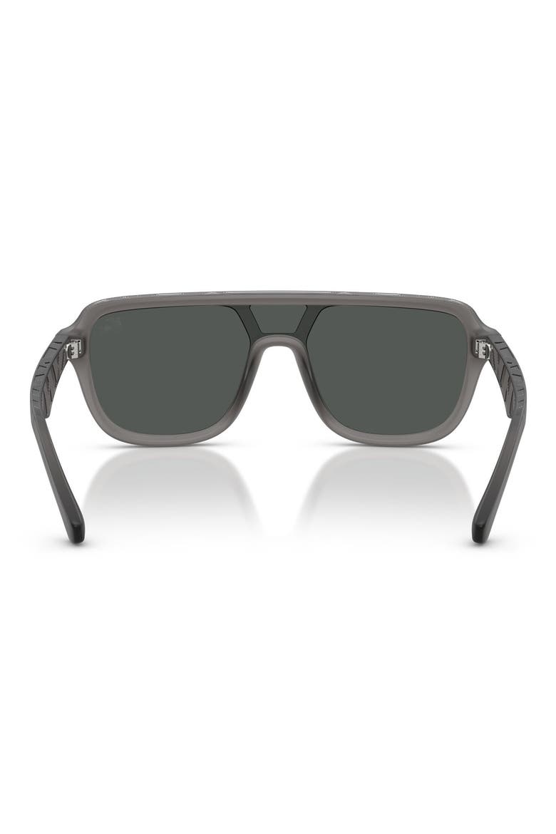 128mm Pilot Sunglasses, Alternate, color, MATTE GREY / DARK GREY