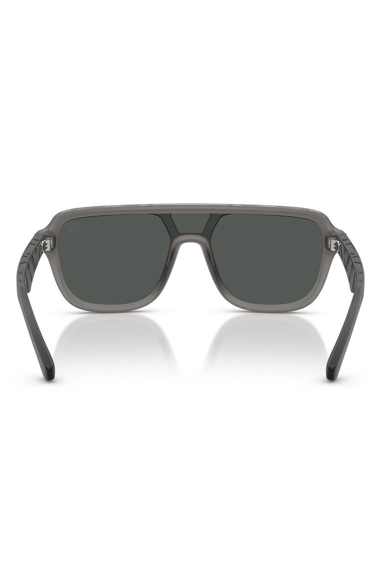 Burberry 128mm Pilot Sunglasses, Alternate, color, Matte Grey / Dark Grey