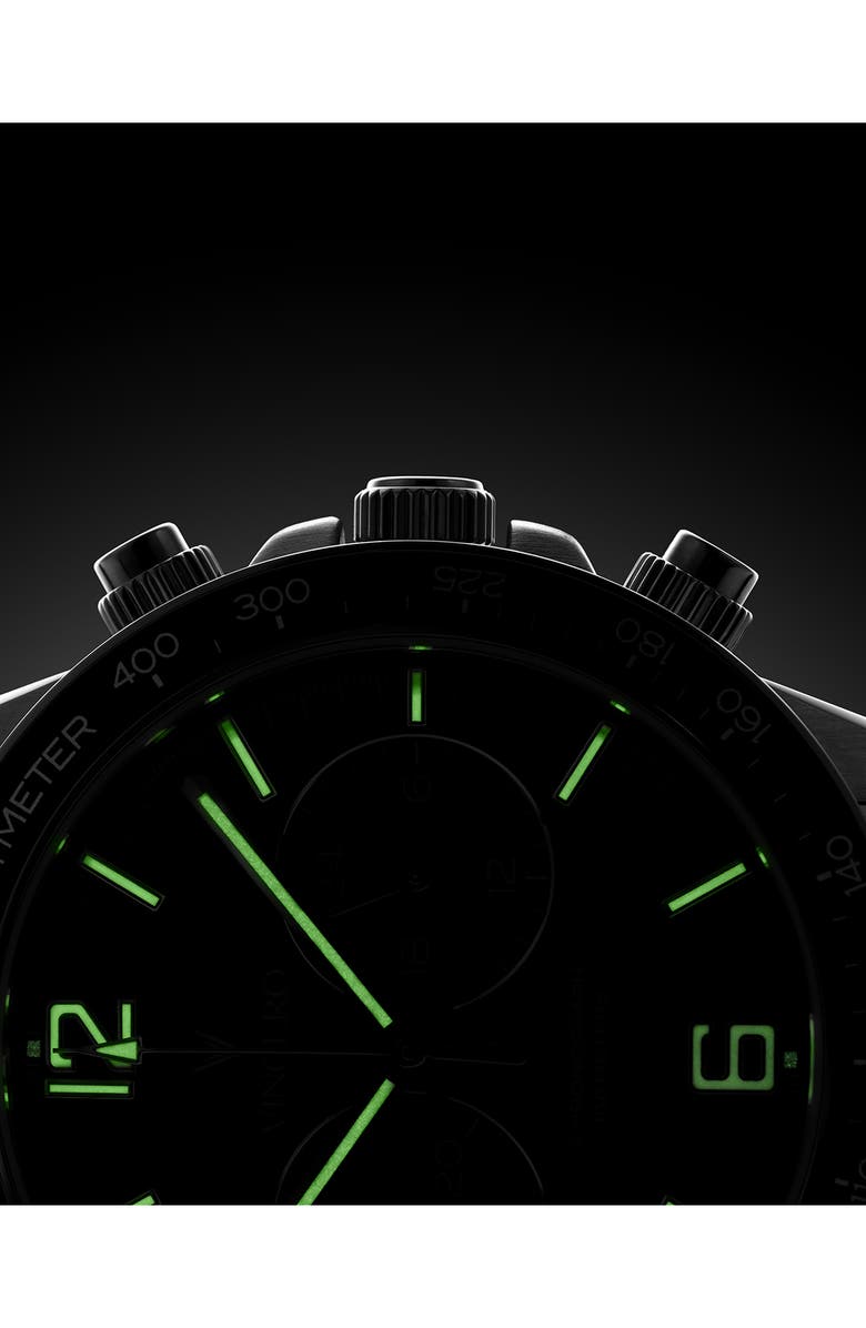 Vincero The Quantum Capsule Apex Pine Chronograph Leather Strap Watch, 42mm, Alternate, color,