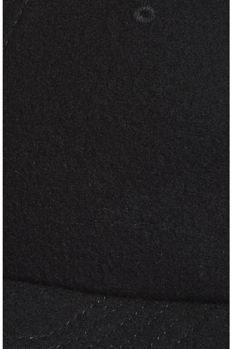 Crystal Embellished Wool Adjustable Baseball Cap, Alternate, color, BLACK