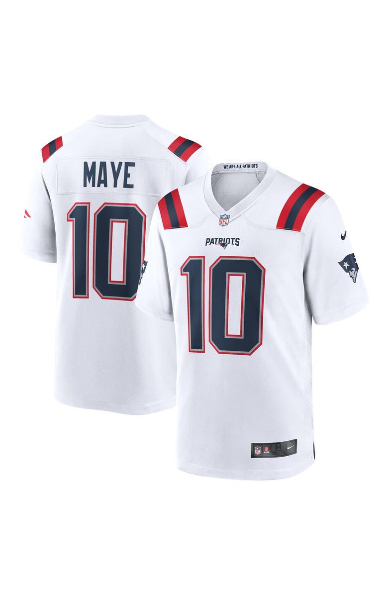 Nike Men's Nike Drake Maye White New England Patriots  Player Game Jersey, Alternate, color, White