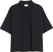 Saint Laurent Oversize Cotton Blend Piqué Polo