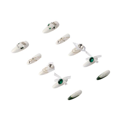 3h Nails Emerald Noir Luxury Hand Made Press On Nails In Multi