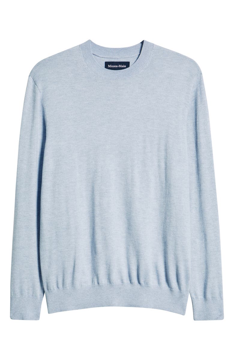 Mizzen+Main Heritage Crewneck Sweater, Alternate, color, Cloud Blue Heather