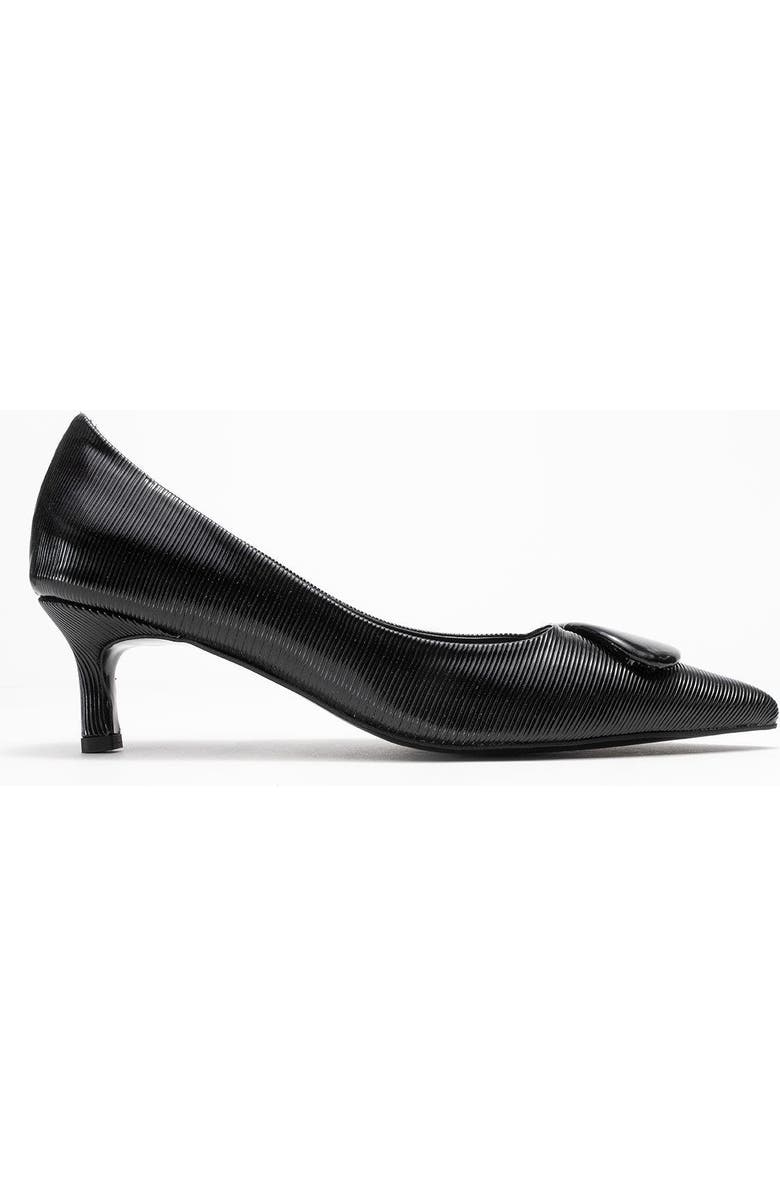 Prologue Shoes Briana Buckle Pointed Toe Pump, Alternate, color, Black