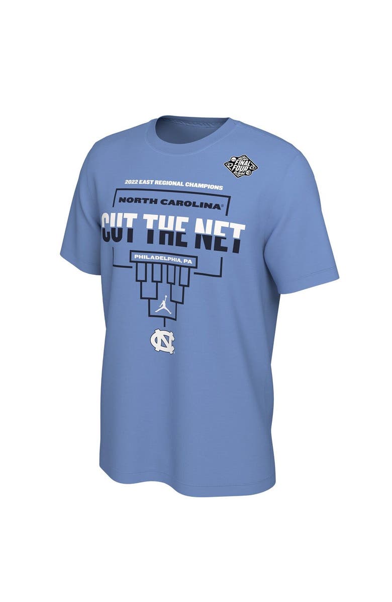 Jordan Brand Men's Jordan Brand Carolina Blue North Carolina Tar Heels 2022 NCAA Men's Basketball Tournament March Madness Final Four Regional Champions Locker Room T-Shirt, Alternate, color, 