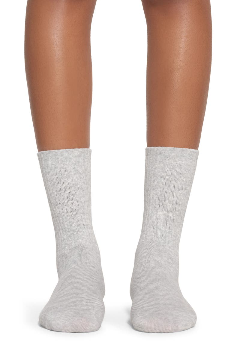 5-Pack Cotton Blend Sport Socks, Alternate, color, LIGHT HEATHER GREY MULTI