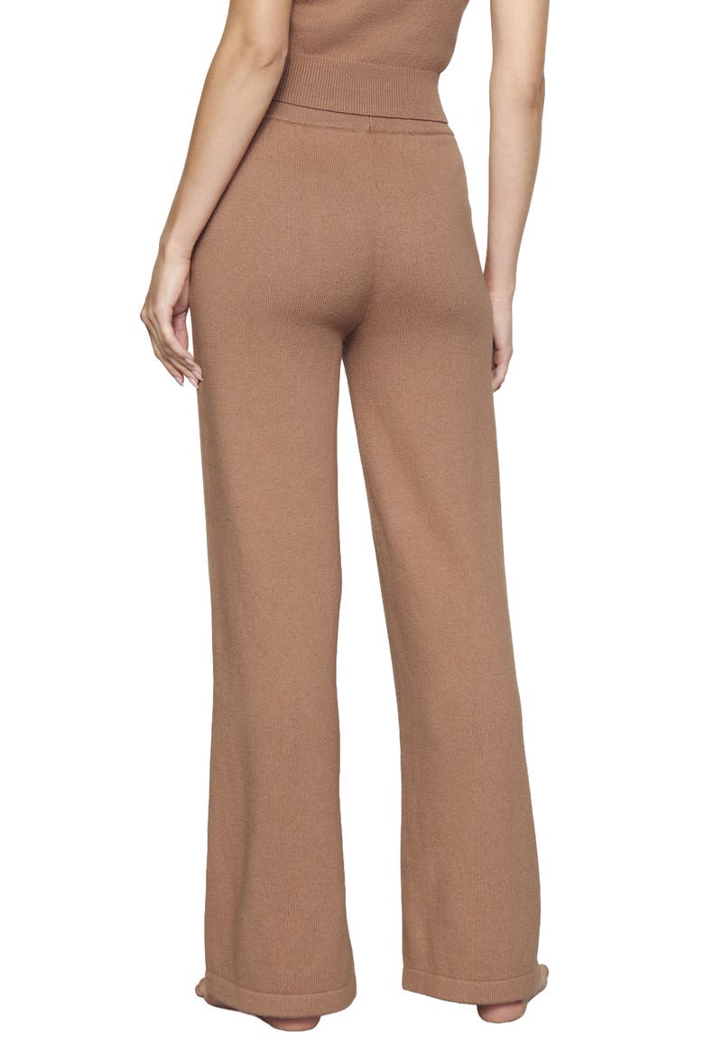 Wide Leg Lounge Sweater Pants, Alternate, color, HAZELNUT