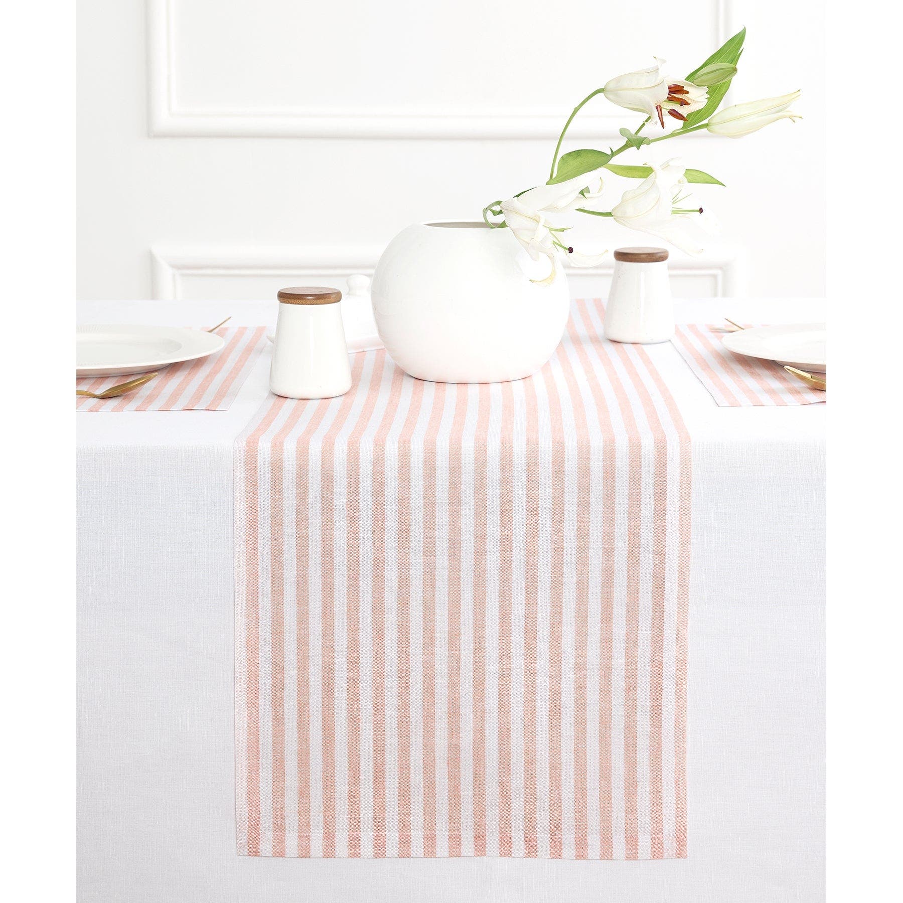 Coral and White