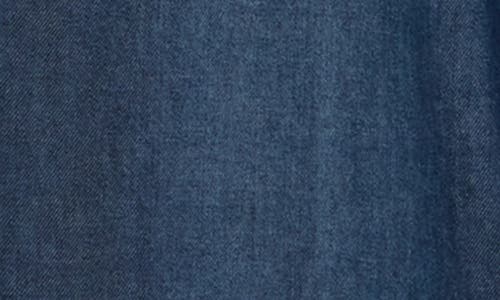 Avec Les Filles Corset Wide Leg Denim Jumpsuit In Luna Wash