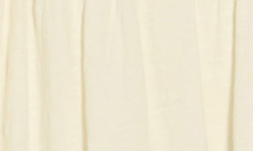 Lucky Brand Split Neck Peplum Top In White