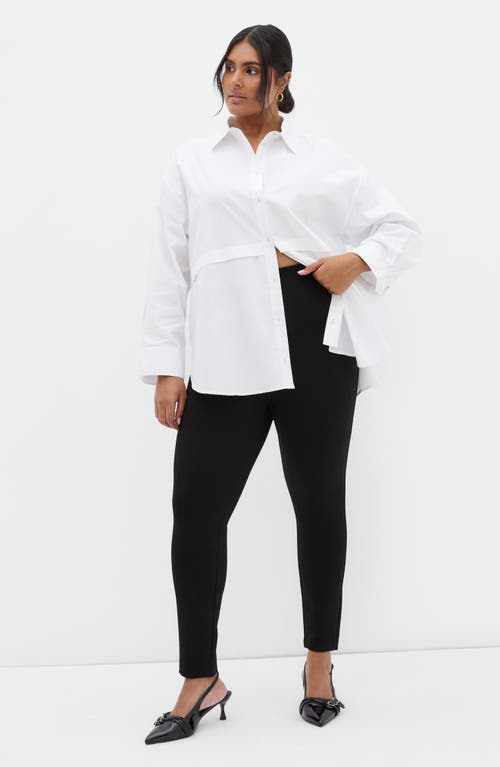 City Chic Cora Ponte Leggings In Black